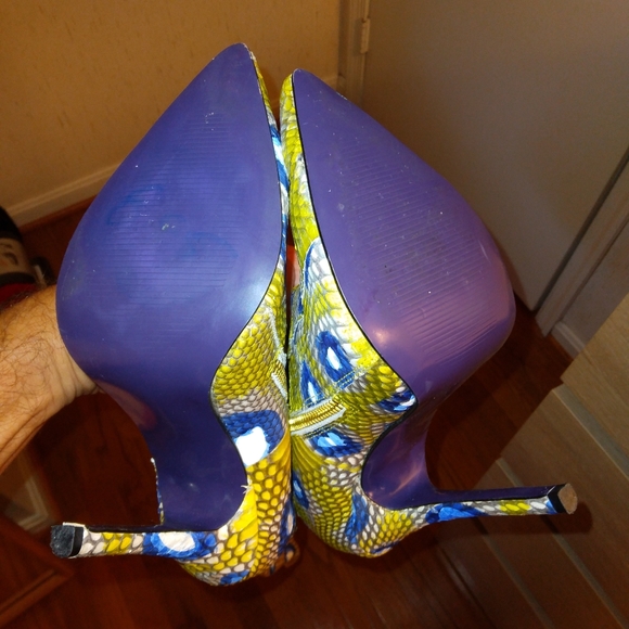 London Trash Loralei Hi-heel thigh-hi boots yellow sz7.5 - Picture 3 of 6